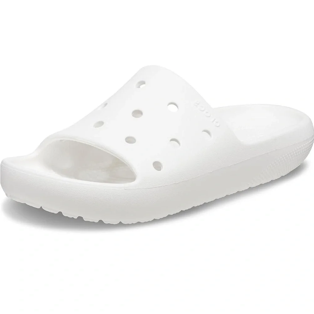 Crocs White Slide Sandals